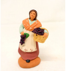 Santons vendangeuse taille 6-7 cm