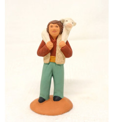 Santons berger à l agneau taille 7cm