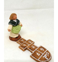 Ecolière à la marelle 9 cm