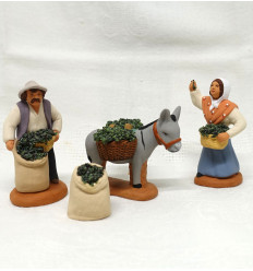 Santons les cueilleurs d'olives 6/7 CM