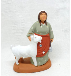 Santon jeune chevrière 9 cm