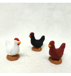 Santon poule 6, 7cm