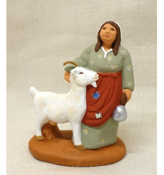 Santon jeune chevrière 6- 7cm