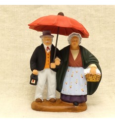 Couple sous le parapluie 9cm